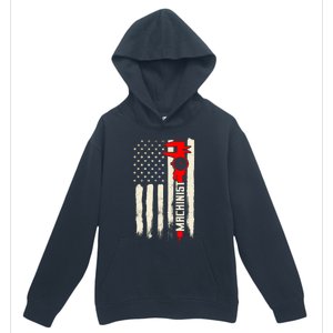 Machinist Patriotic Us Flag Urban Pullover Hoodie