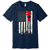 Machinist Patriotic Us Flag Premium T-Shirt