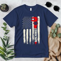 Machinist Patriotic Us Flag Premium T-Shirt