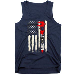 Machinist Patriotic Us Flag Tank Top