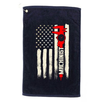 Machinist Patriotic Us Flag Golf Towel
