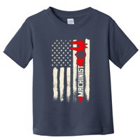 Machinist Patriotic Us Flag Toddler T-Shirt