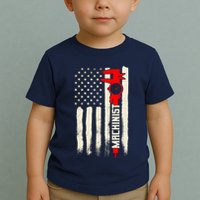 Machinist Patriotic Us Flag Toddler T-Shirt