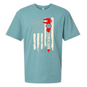 Machinist Patriotic Us Flag Sueded Cloud Jersey T-Shirt