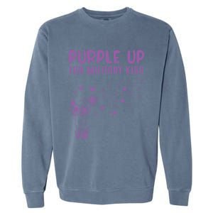 Military Purple Up Day Gift Month Military Gift Garment-Dyed Sweatshirt