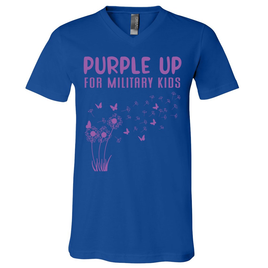 Military Purple Up Day Gift Month Military Gift V-Neck T-Shirt