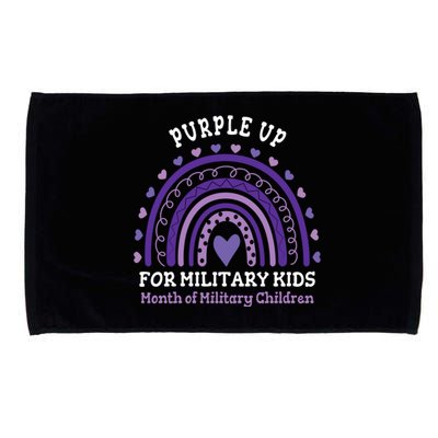 Military Purple Up Day Gift Month Military Rainbow Cute Gift Microfiber Hand Towel