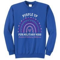 Military Purple Up Day Gift Month Military Rainbow Cute Gift Sweatshirt