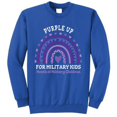 Military Purple Up Day Gift Month Military Rainbow Cute Gift Sweatshirt