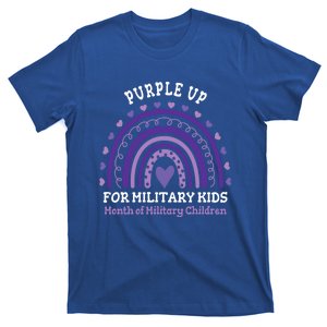 Military Purple Up Day Gift Month Military Rainbow Cute Gift T-Shirt