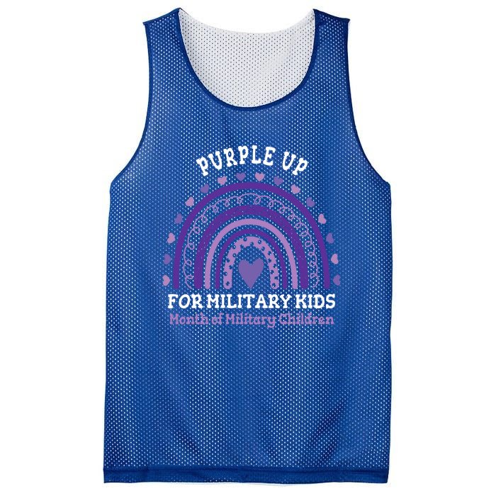 Military Purple Up Day Gift Month Military Rainbow Cute Gift Mesh Reversible Basketball Jersey Tank