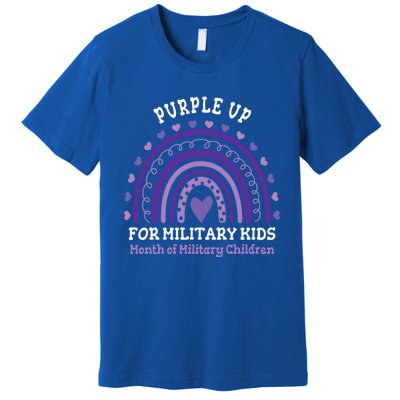 Military Purple Up Day Gift Month Military Rainbow Cute Gift Premium T-Shirt