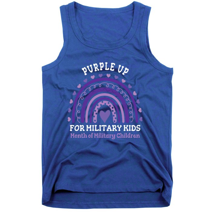 Military Purple Up Day Gift Month Military Rainbow Cute Gift Tank Top