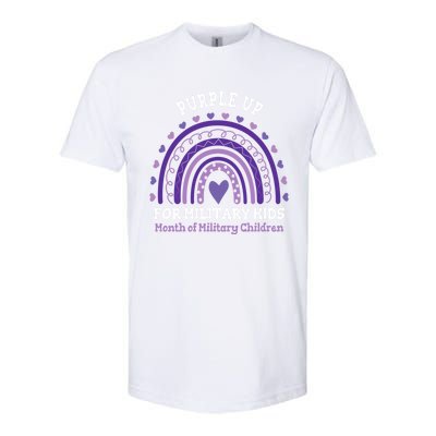 Military Purple Up Day Gift Month Military Rainbow Cute Gift Softstyle CVC T-Shirt