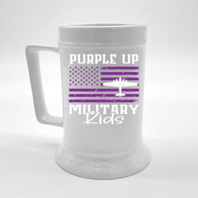 Military Purple Up Day Cute Gift Month Military Soldier Gift Beer Stein