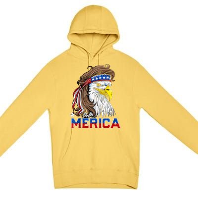 Merica Patriotic USA Eagle Of Freedom 4th Of July Premium Pullover Hoodie