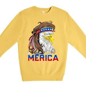 Merica Patriotic USA Eagle Of Freedom 4th Of July Premium Crewneck Sweatshirt