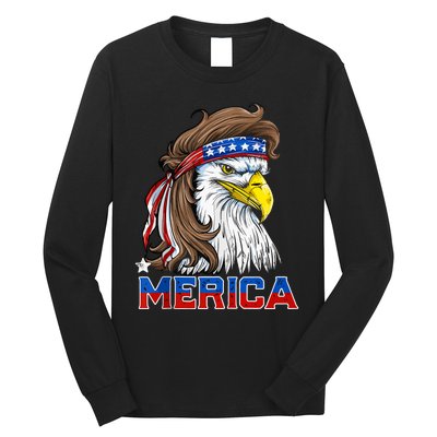 Merica Patriotic USA Eagle Of Freedom 4th Of July Long Sleeve Shirt