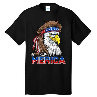 Merica Patriotic USA Eagle Of Freedom 4th Of July Tall T-Shirt