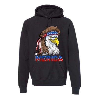 Merica Patriotic USA Eagle Of Freedom 4th Of July Premium Hoodie