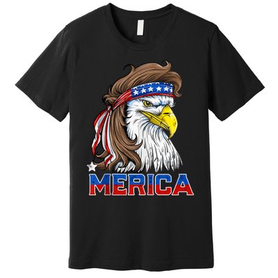 Merica Patriotic USA Eagle Of Freedom 4th Of July Premium T-Shirt