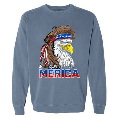 Merica Patriotic USA Eagle Of Freedom 4th Of July Garment-Dyed Sweatshirt