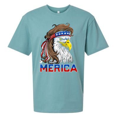 Merica Patriotic USA Eagle Of Freedom 4th Of July Sueded Cloud Jersey T-Shirt