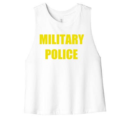 Military Police Uniform Work Gift Women's Racerback Cropped Tank