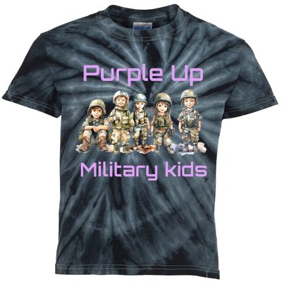 Military Purple Up For Military Kids Tie-Dye T-Shirt