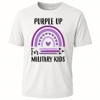 Military Purple Up Rainbow Heart Cooling Performance Crew T-Shirt