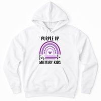 Military Purple Up Rainbow Heart Hoodie