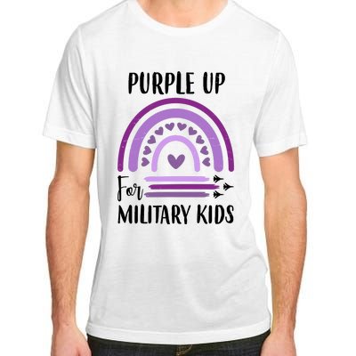 Military Purple Up Rainbow Heart Adult ChromaSoft Performance T-Shirt