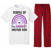 Military Purple Up Rainbow Heart Pajama Set