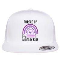Military Purple Up Rainbow Heart Flatbill Hat