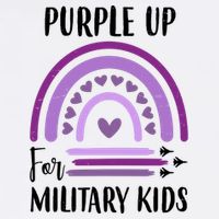 Military Purple Up Rainbow Heart Flatbill Hat