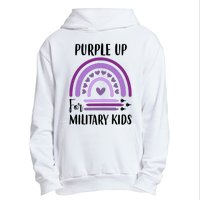 Military Purple Up Rainbow Heart Urban Pullover Hoodie