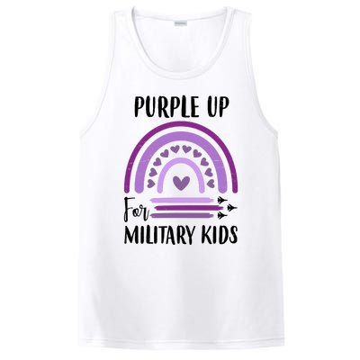 Military Purple Up Rainbow Heart PosiCharge Competitor Tank