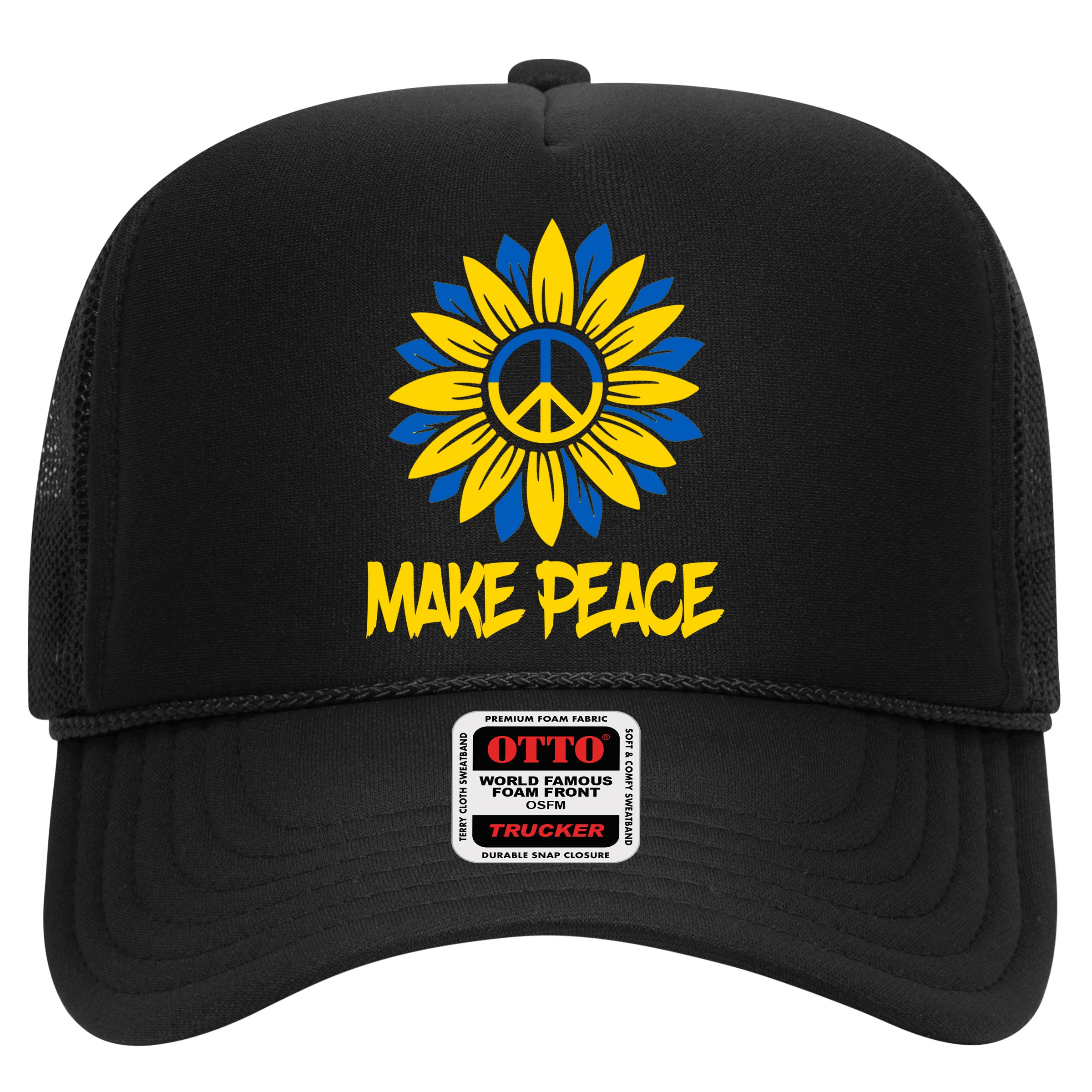 Make Peace Ukraine Strong Sunflower Hat