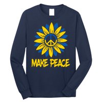 Make Peace Ukraine Strong Sunflower Long Sleeve Shirt