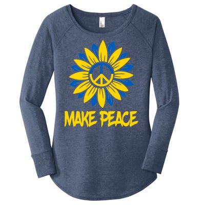 Make Peace Ukraine Strong Sunflower Women's Perfect Tri Tunic Long Sleeve Shirt