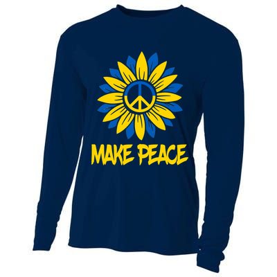 Make Peace Ukraine Strong Sunflower Cooling Performance Long Sleeve Crew