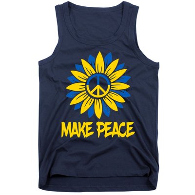 Make Peace Ukraine Strong Sunflower Tank Top