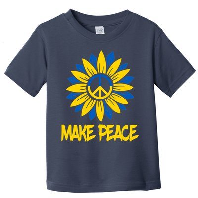 Make Peace Ukraine Strong Sunflower Toddler T-Shirt