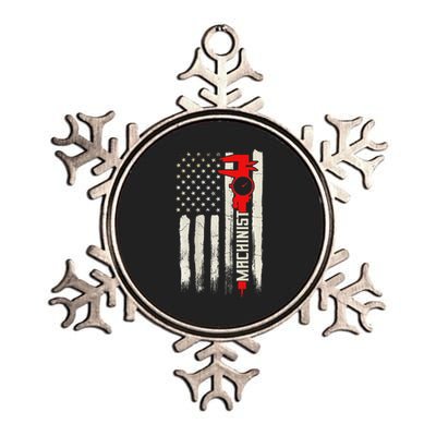 Machinist Patriotic Us Flag Design Of Clothing Metallic Star Ornament