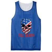 Merica Patriotic Usa Skull American Flag 4th Of July Great Gift Mesh Reversible Basketball Jersey Tank