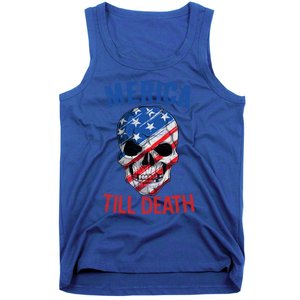 Merica Patriotic Usa Skull American Flag 4th Of July Great Gift Tank Top