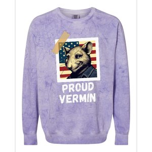 Mouse Proud Vermin Vote Blue Colorblast Crewneck Sweatshirt