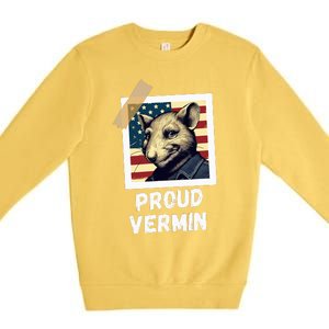 Mouse Proud Vermin Vote Blue Premium Crewneck Sweatshirt