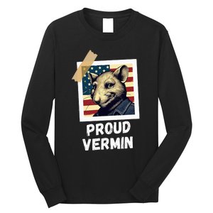 Mouse Proud Vermin Vote Blue Long Sleeve Shirt