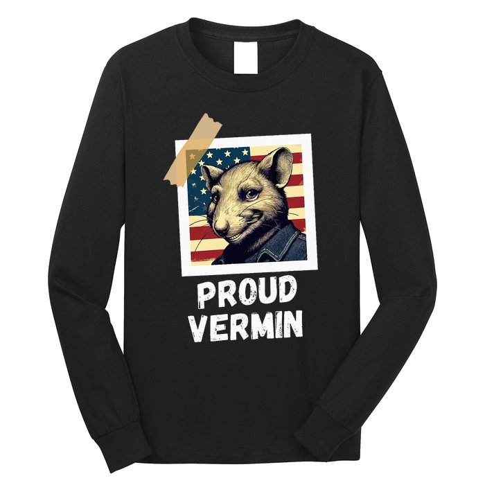 Mouse Proud Vermin Vote Blue Long Sleeve Shirt